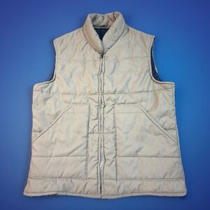 Vintage Sears Outerwear Vest Men Medium Beige 80s  Hunting